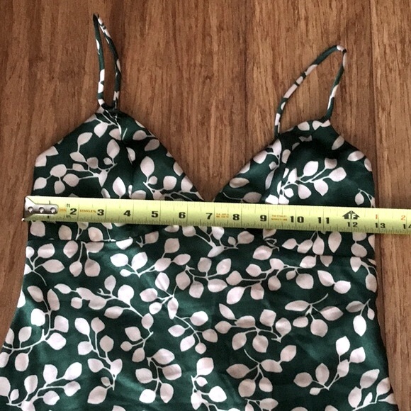 NWT Hello Molly Green and Tan Leaf Printed Strap Maxi Dress Size 4 - Picture 10 of 16